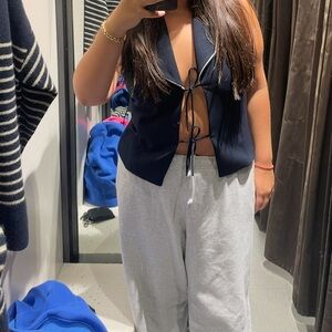 Stylish Black Tie-Front Vest